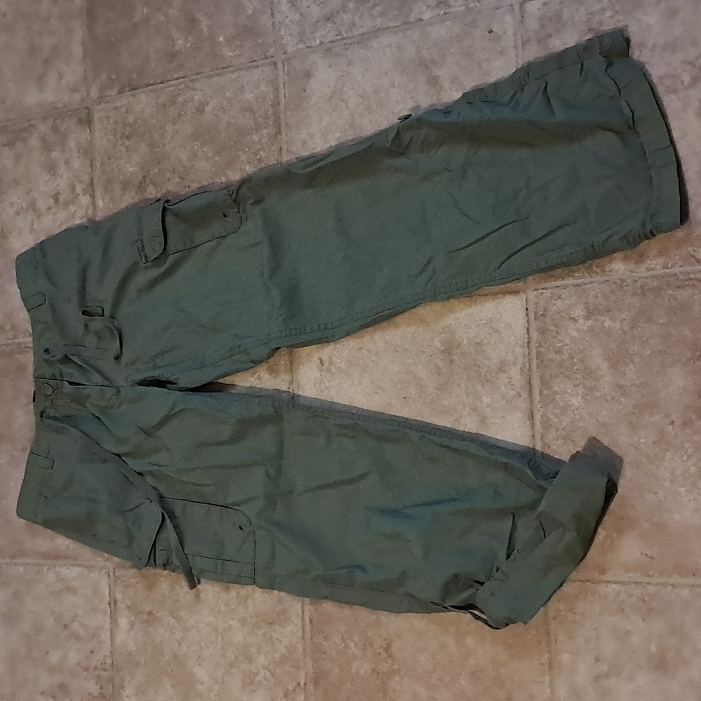 Tommy Hilfiger Printed Roll Up Cuffed Chino Cargo Capri Pants Outdoor Hiking